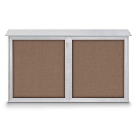 United Visual Products Open Faced Traditional Rounded Corkboard UV646ARC-WHITE-DBURGU